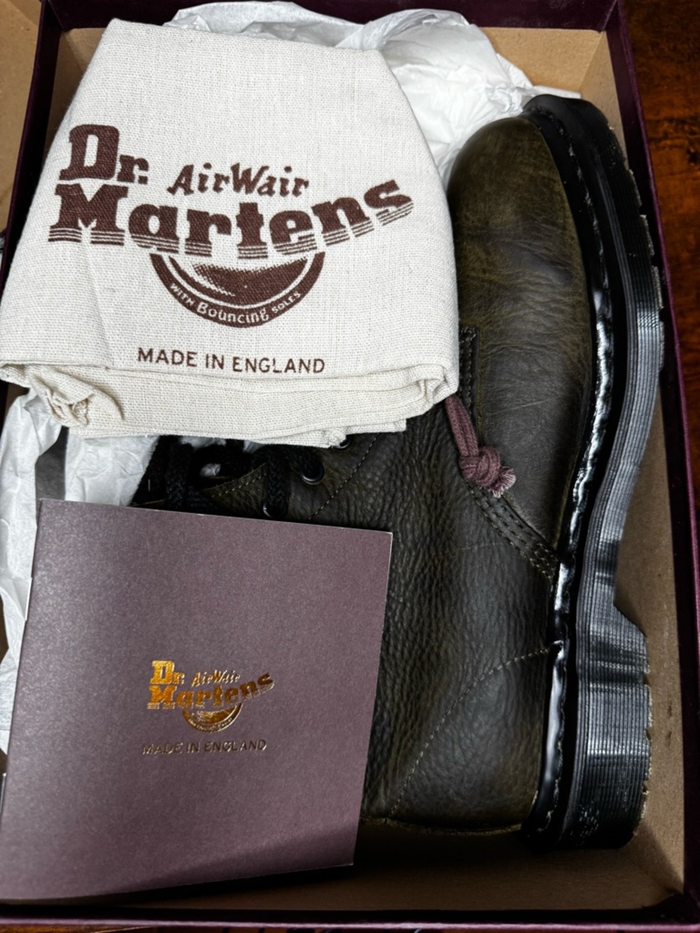 Awesome Dr. Martens 1460 PASCAL MADE IN ENGLAND TITAN LEATHER BOOTS - Picture 7 of 8